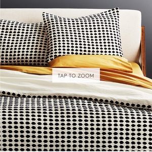 ESTELA BLACK AND WHITE QUEEN ORGANIC COTTON DUVET COVER